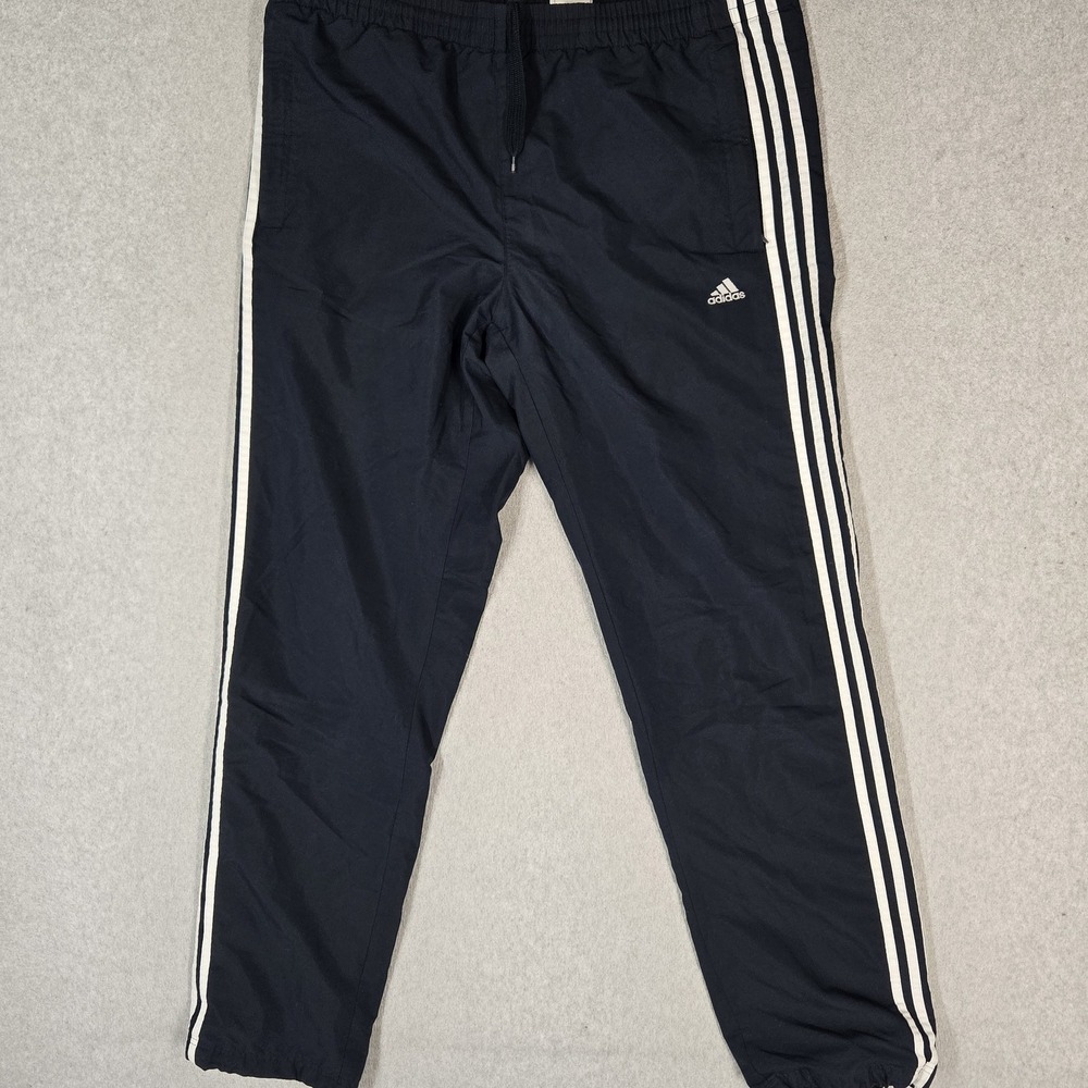 Adidas Men Activewear Pants ASIAN SIZE M Navy Striped Jogger Stripe 32" Inseam